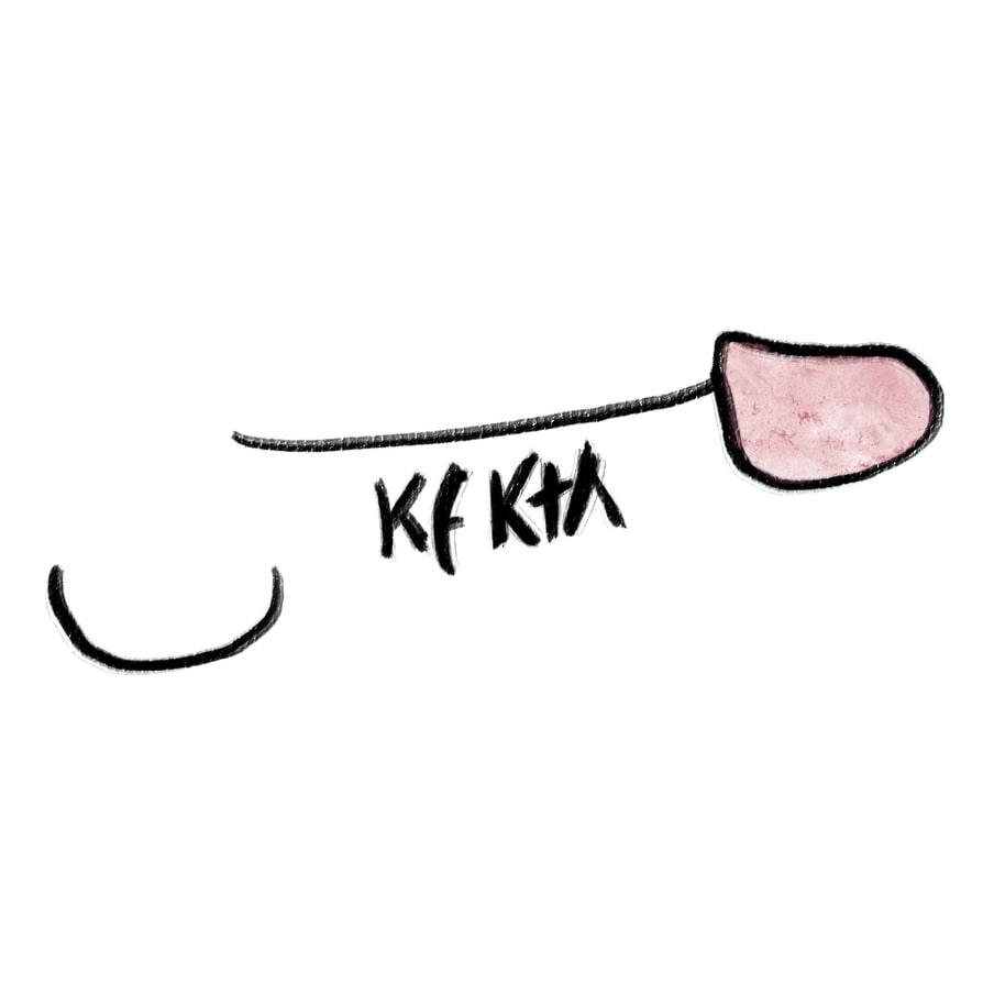 Signed minimalistic doodle of Kief Kanata's penis